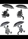 Universal Motorcycles Bicycles Umbrella Mobile Holder Waterproof Sunshade Phone Navigation Bracket Mini Cycling Stand Accessories