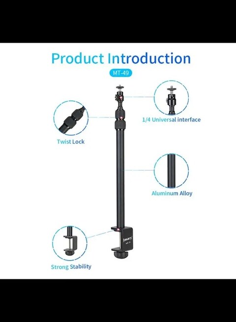 Tabletop Light Stand Clip with 1 / 4-inch Screw for Cameras LED Video Light and Ring Light