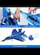 Remote Control Airplane RC Glider for Beginner Adult Kids, Easy to Fly EPP Foam RC Aircraft Fighter with LED Light (BLUE)