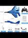 Remote Control Airplane RC Glider for Beginner Adult Kids, Easy to Fly EPP Foam RC Aircraft Fighter with LED Light (BLUE)