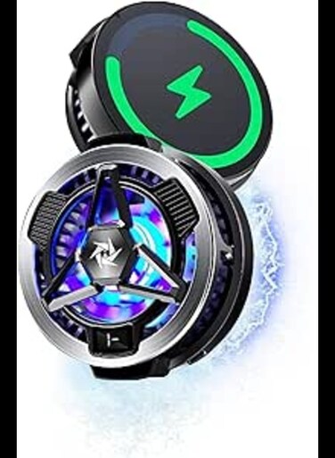 Phone Cooler with Magnetic Fast Charger for Gaming and Live Streaming Cellphone Radiator with LED Temperature Display Gaming Semiconductor Cooling for Android/iPad/iPhone Compatible