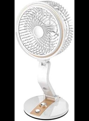 Powerful Rechargeable 1.5 Watts Table Fan with 21 SMD LED Light, Table Fan for Home, Table Fans, Table Fan for Office Desk, Table Fan High Speed, Table Fan For Kitchen