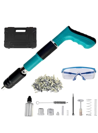 Manual Steel Nails Gun Tool, Concrete Nail Gun, Mini Portable Nail Shooting Machine with 20 Nails, Nail Wall Fastening Tool for Household Woodworking