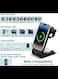 3 in 1 Wireless Charging Station, Fast Charger Stand Compatible for iPhone/Apple Watch/Airpods, 5000mAh Mag-Safe Battery Pack USB C Power Bank
