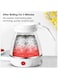 Portable Mini Folding Electric Kettle Suitable for Home Travel and Camping (UK White)