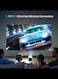Smart 4K Portable Mini Projector, HY300 Auto Keystone Correction Portable Projector, BT 5.0, 130 Inch Screen, 180 Degree Flip,Home Video Projector