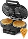 Waffle iron for cake, 1200 W waffles waffle iron, two, double non-stick coating, waffle maker, waffle iron for classic heart waffles, black