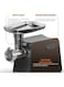 Radiotronics Electric Meat Grinder with 3 Size Sausage Stuffer Tubes & a Kubbe Kit, 2200W Meat Grinder for Home Use, 5.5LBS/Min Meat Mincer