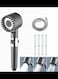 Radiotronics High Pressure Handheld Shower head with filters-3 Spray Mode & Detachable Spray Gun Mode,with Scalp Massager Shampoo Brush