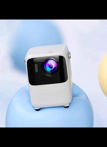 Smart Screen Projector: 5G WiFi, Bluetooth, Quadrangle Trapezoid Design, 1080P Android Projection for Movies, Music, TV, and Gaming