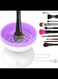 Purple Electric Makeup Brush Cleaner Machine, Windspeed Silicone Brush Cleaner Machine Beauty Blender Cleanser For Beauty Makeup Brushes,Gifts for Your Girls