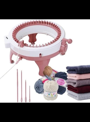 :      Knitting Machine 48 Needles Weaving Loom Board Rotating Needle Machine for Adults and Kids Large Size DIY Toys