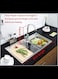 Kitchen Rack, 201 Stainless Steel Kitchen Sink Drain Rack Dish Rack 84 * 31.8 * 50.3cm With 5 Hooks.