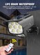 Wall Lights LED Solar Waterproof Outdoor Wall Light Motion Sensor Garden Park Lighting (Emitting Color : Black)