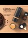 Portable Espresso Machine Mini 12V Rechargeable 2-in-1 Multi-Function Electric Coffee Machine One Key Extraction Compatible with NS Capsules and Ground Coffee for Camping Travel Home