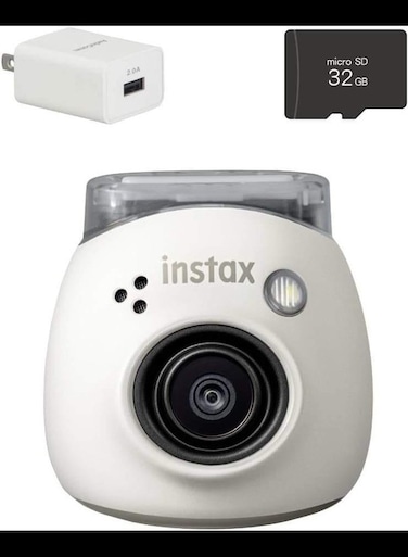 Instax PAL Digital Camera (White, Including SD Card &amp; Adapter Set) with Enhanced Connectivity Features for Seamless Sharing and Printing Experiences