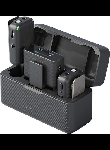 Wireless Lavalier Microphone, 250m (820 ft.) Range, 15-Hour Battery, Noise Cancellation, Wireless Microphone for PC, iPhone, Andriod, Record Interview, Vlogs