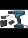 Cordless Drill 2 Gear Speed 3/8 Keyless Chuck, Brushless Motor, LED Light, 18+1 Torque Control, Reversible Rotation, 2 Batteries, Home DIY Power Tool (US Plug)