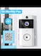 Door Bells with Camera Wireless Chime HD 100MP Video Camera - No Drill Mount No Subscription, Rechargeable Battery Powered 100 Days Use, Motion IR Sensor, View Intercom