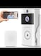 Door Bells with Camera Wireless Chime HD 100MP Video Camera - No Drill Mount No Subscription, Rechargeable Battery Powered 100 Days Use, Motion IR Sensor, View Intercom