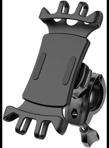 Bike Bicycle Motorcycle Mobile Phone Holder Mount Universal 360 Degree Adjustable Rotation Compatible With Iphone, Samsung Galaxy, Huawei And More