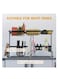 Over Sink Dish Drying Rack Kitchen Counter Storage Shelf Drainer Organizer Utensils Holder Stainless Steel, Black