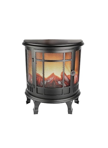 Nostalgia LED Fireplace, Electric Decoration, Battery Operated, No Heating, Realistic Fire/Flame Effect, 35 x 30 x 17 cm, with Timer (6 Hours On, 18 Hours)