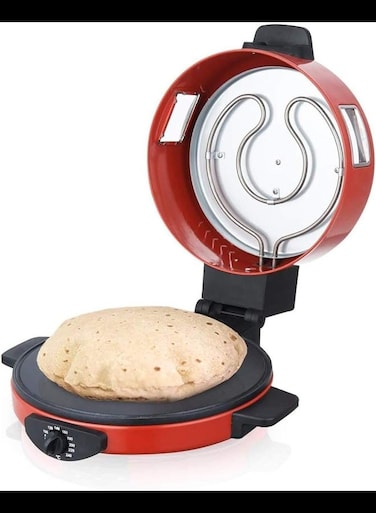 Premium Roti Maker with 1800W Power, Non-Stick Coating, Indicator Lights, and Automatic Temperature Control, 1800.0 Watt NL-RM-4979-RD Red