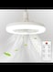 Fan Light with Remote - Infinitely Adjustable Brightness（Not Adjustable Color Temperature）, Ideal for Small Spaces Requiring Ventilation and Airflow