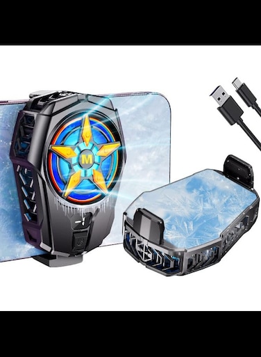 Semiconductor Phone Cooler, Phone Cooling Fan for iPhone Android Smartphones, Mobile Phone Radiator Heatsink with LED Temperature Display (Cooler Only)