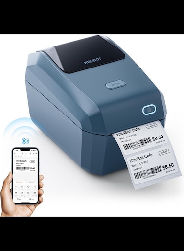 Label Printer, 3 Inch Label Maker with High-Speed, Bluetooth and USB Connection, Support Smartphone &amp; PC, Thermal Label Maker for Small Business and Home Office