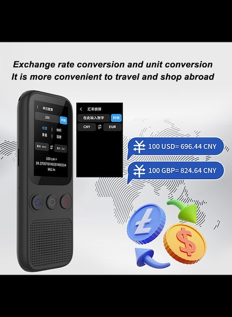 Language Translator Device, 138 Languages Two Way Real Time Online Translation, 2.0 Inch Touchscreen AI Voice Translator