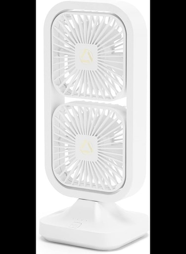 Table Oscillating Tower Fan, Portable Desk Fan with 3-Speed Options, Personal Sharable Quiet Table Fan for Home Office Desktop Bedroom, 12.6 inch