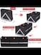 Large Collapsible Trunk Organizer with Multi Pockets, 3 Compartments Storage Organizer for Car, SUV, Minivan, Reinforced Handles