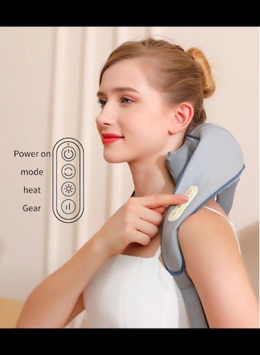 Electric Neck Massager With Heat - Neck and Shoulder Massagers For Pain Relief Deep Tissue