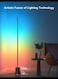 RGBIC Floor Lamp, Modern LED Lyra Corner Lamp with 64+ Scene &amp; Music Modes, 1500 Lumens, DIY Mode, Black