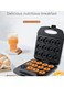 Electric Donut Maker, 12 Holes Commercial Doughnut Making Machine Non-stick Teflon Coating Double Sides Heating Doughnut Maker for Restaurant
