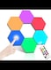 Premium Modular Quantum Multicolor Lights with Touch Sensor &amp; Remote Control (Hexagonal Wall Lights - 6 Pack)