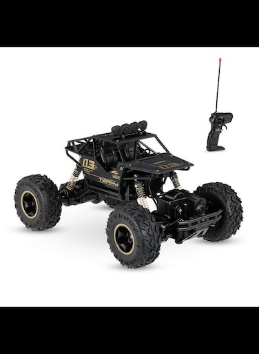 Radiotronics Mini Alloy Dirt Drift Remote Controlled Rock Car RC Monster Truck, with Gun Remote
