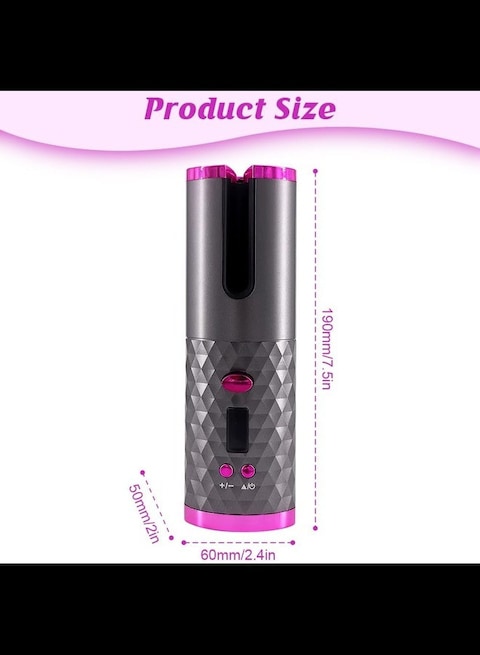 Portable Automatic Rotary Curling Iron, Cordless Auto Hair Curler, Magic Styling Tools Rechargeable Automatic Curling Iron Fast Heating Iron for Styling