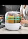 360 Rotating Removable Cover Cereal Dispenser, Classification Press Buttonn Rice Cup, Kitchen Dry Food Storage Organizer for Small Grains Beans Rice(small)