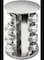 Radiotronics Steel Spice Rack - Round or Square Revolving Stainless Space Saving Kitchen Storage Organizer for Seasoning Dried Herbs (Round 16 Spice Jars)