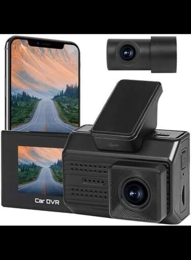 Dash Cam Front and Rear with Voice Control, 4K + 1K Dual Dash Camera for Cars, WiFi, GPS, Night Vision, G-Sensor, 2160&deg;, WDR, Support 64GB SD Card, 2160P+1080P