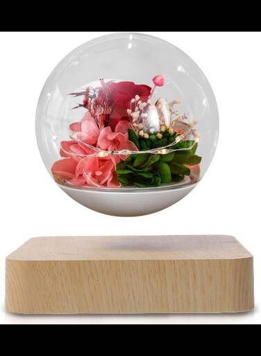 Magnetic Levitating Flower, Eternity Rose Gift Box, Floating LED Bulb, Rotating Decorative Light