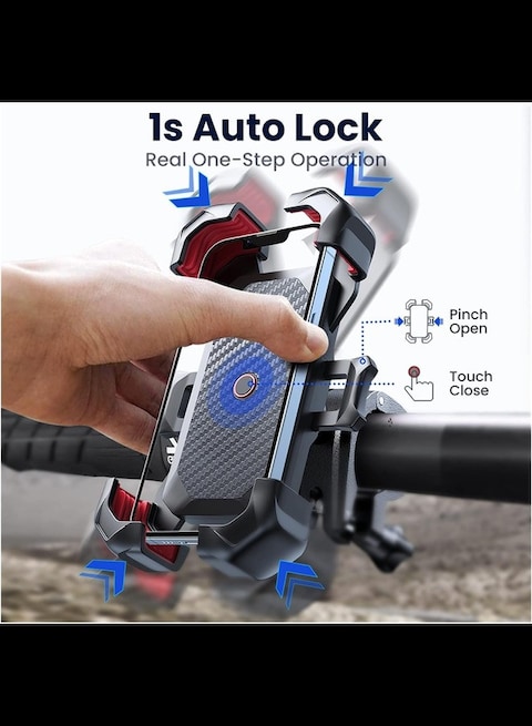 Radiotronics Bicycle Phone Mount 360 Universal Motorcycle Phone Holder for 4.7-7 Inch Bike Phone Holder Handlebar Phone Mount