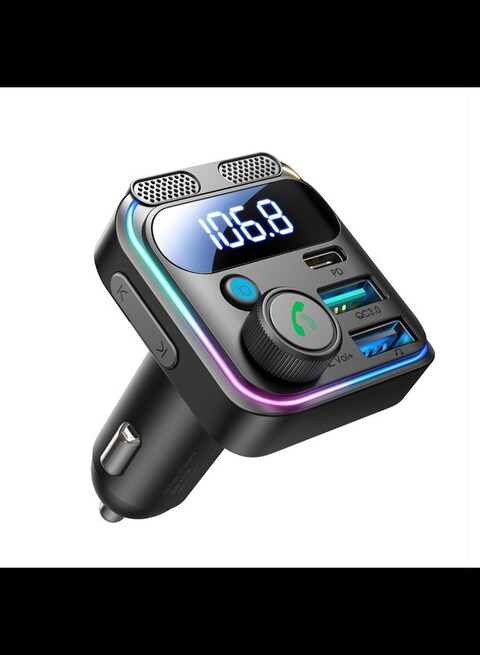 Innovative Dual Microphone Bluetooth Fast Car Charger with Multiple Charging Ports and Smart Connectivity Features