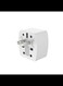 Radiotronics UK/US 2 PIN USA NEMA 1-15P Plug to UK/US/EU/AUS Socket Travel Conversion Plugs,US Plug to Variety of National Socket，Europe to US Plug Adapter, (White)