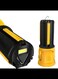 Radiotronics Rechargeable Spotlight Flashlight, 1000,000 lumens 600 Yards Range IP65 Waterproof Spot Lights USB C Recharge (Yellow Plus)