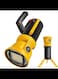 Radiotronics Rechargeable Spotlight Flashlight, 1000,000 lumens 600 Yards Range IP65 Waterproof Spot Lights USB C Recharge (Yellow Plus)