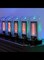 Radiotronics Nixie Tube IPS Vintage Digital Alarm Clock,6 Bit RGB Glow LCD Time Photo Display , 12  and 24 Hours Display,5V USB Creative Retro Desk Decoration Gift (Black)